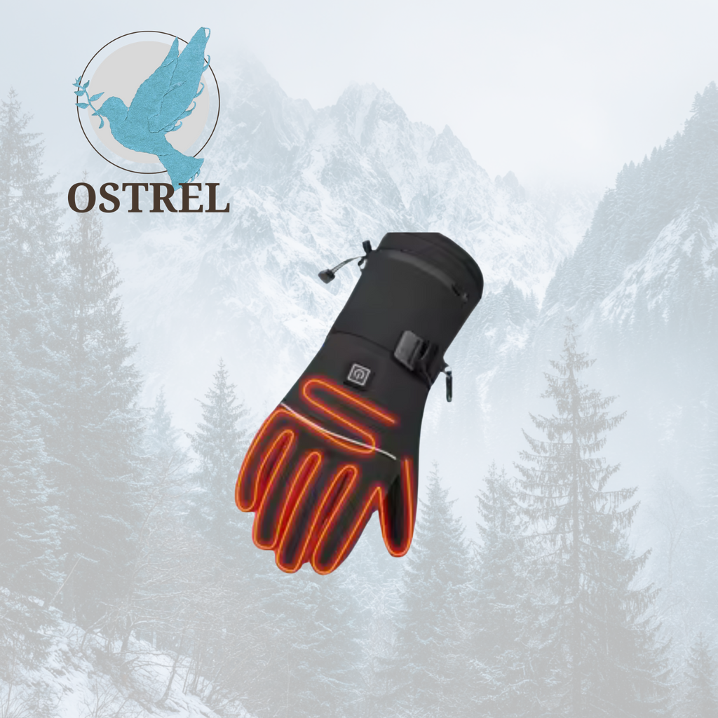 Heated Gloves Winter Warm Cycling Gloves Winter Warm Waterproof Heating Thermal Gloves ﻿Without Battery