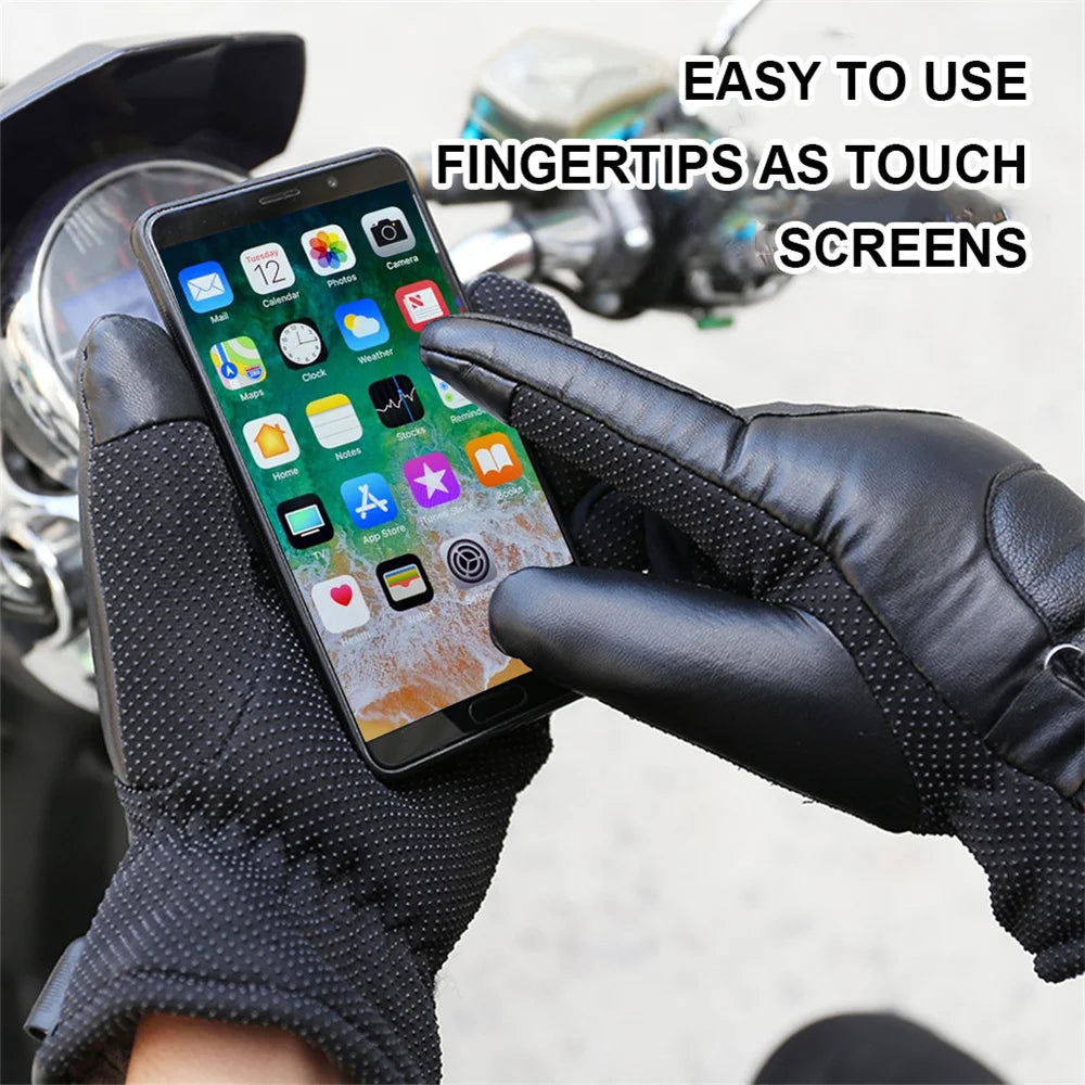 Winter Cycling Electric Heated Gloves Waterproof Windproof Touch Screen USB Powered Heated Warm Gloves for Men Women Moto E-bike